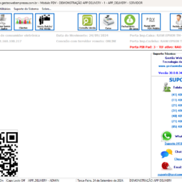 Sistema de frente de caixa PDV + App Delivery